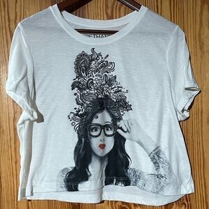 Aeropostale Bethany Moto Cropped T-Shirt